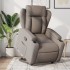 Sillón reclinable elevable tela gris