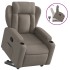 Sillón reclinable elevable tela gris