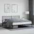 Estructura cama sin colchón con cabecero metal negro 180x200