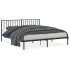 Estructura cama sin colchón con cabecero metal negro 180x200