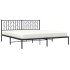 Estructura cama sin colchón con cabecero metal negro 180x200