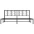 Estructura cama sin colchón con cabecero metal negro 180x200
