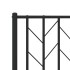 Estructura cama sin colchón con cabecero metal negro 180x200