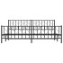 Estructura cama sin colchón con estribo metal negro 200x200
