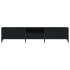 Mueble de TV con cajón madera de ingeniería negro 200x25x44