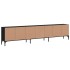 Mueble de TV con cajón madera de ingeniería negro 200x25x44