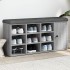 Banco zapatero madera de ingeniería gris Sonoma 102x32x50