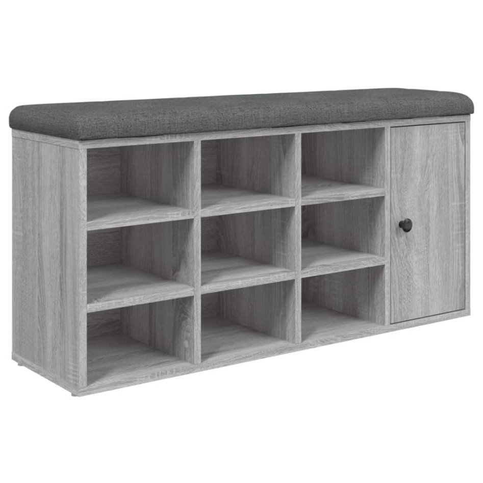 Banco zapatero madera de ingeniería gris Sonoma 102x32x50