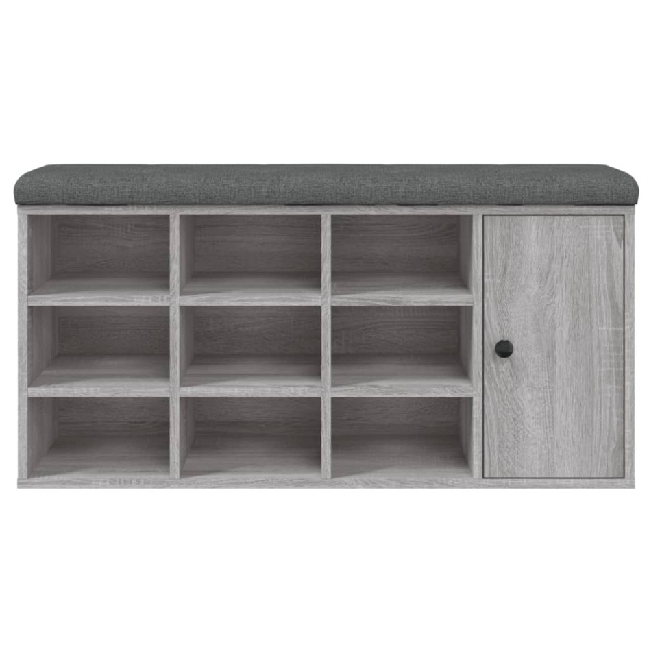 Banco zapatero madera de ingeniería gris Sonoma 102x32x50