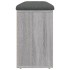 Banco zapatero madera de ingeniería gris Sonoma 102x32x50
