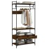 Armario cajones madera ingeniería marrón roble 89x39x184,5