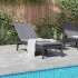 Tumbona de PP gris antracita 186x60x29