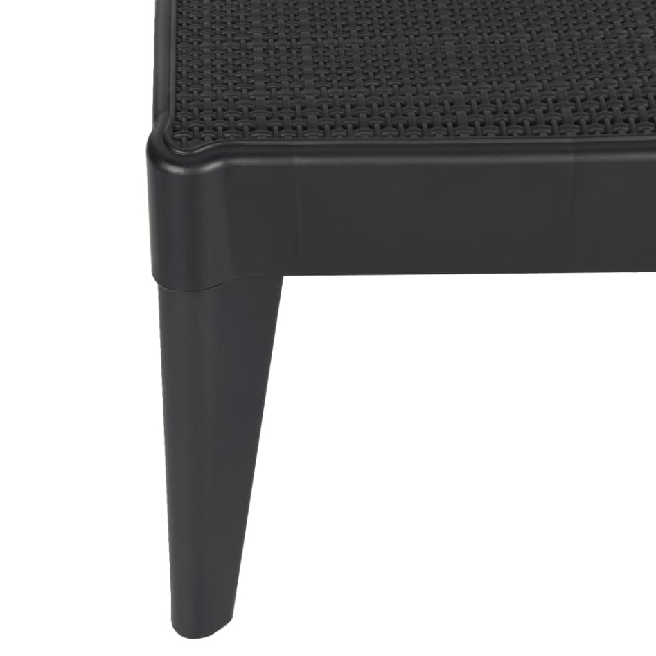 Tumbona de PP gris antracita 186x60x29