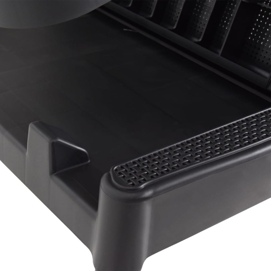 Tumbona de PP gris antracita 186x60x29