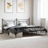 Estructura cama sin colchón con cabecero metal negro 193x203