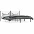 Estructura cama sin colchón con cabecero metal negro 193x203