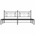 Estructura cama sin colchón con cabecero metal negro 193x203