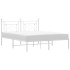Estructura cama sin colchón con cabecero metal blanco