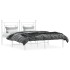 Estructura cama sin colchón con cabecero metal blanco