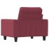 Sillón de tela rojo tinto 60