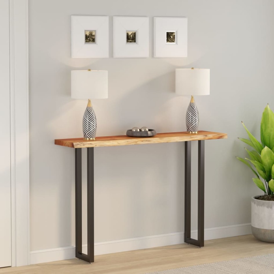 Tablero rectangular madera de acacia borde vivo 180x30x2,5