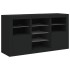Aparador con luces LED negro 123x37x67