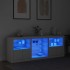 Aparador con luces LED blanco 181,5x37x67