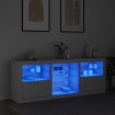 Aparador con luces LED blanco 181,5x37x67 cm