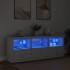 Aparador con luces LED blanco 181,5x37x67