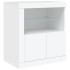 Aparador con luces LED blanco 181,5x37x67