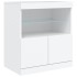 Aparador con luces LED blanco 181,5x37x67