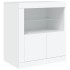 Aparador con luces LED blanco 283x37x67