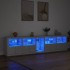 Aparador con luces LED blanco 283x37x67