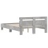 Cama con cabecero madera de ingeniería gris hormigón 120x190