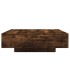 Mesa de centro madera de ingeniería roble ahumado 100x100x31