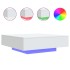 Mesa de centro con luces LED blanco 100x100x31