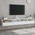 Muebles de pared TV 2 uds madera ingeniería blanco 100x30x30