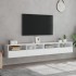 Muebles de pared TV 2 uds madera ingeniería blanco 100x30x30