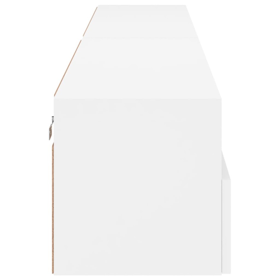 Muebles de pared TV 2 uds madera ingeniería blanco 100x30x30