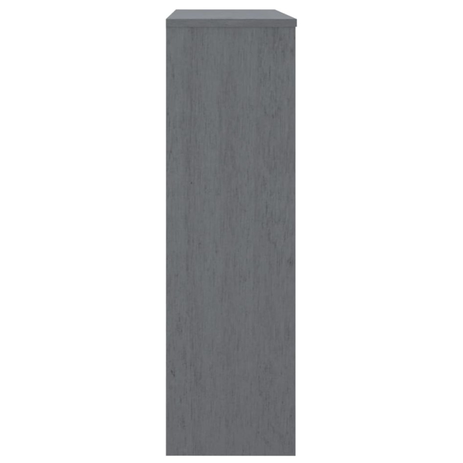 Aparador superior HAMAR pino macizo gris oscuro 90x30x100