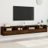 Muebles de pared para TV 2 uds madera roble marrón 100x30x30
