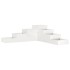 Jardinera 4 niveles madera maciza pino blanca 106x104,5x36