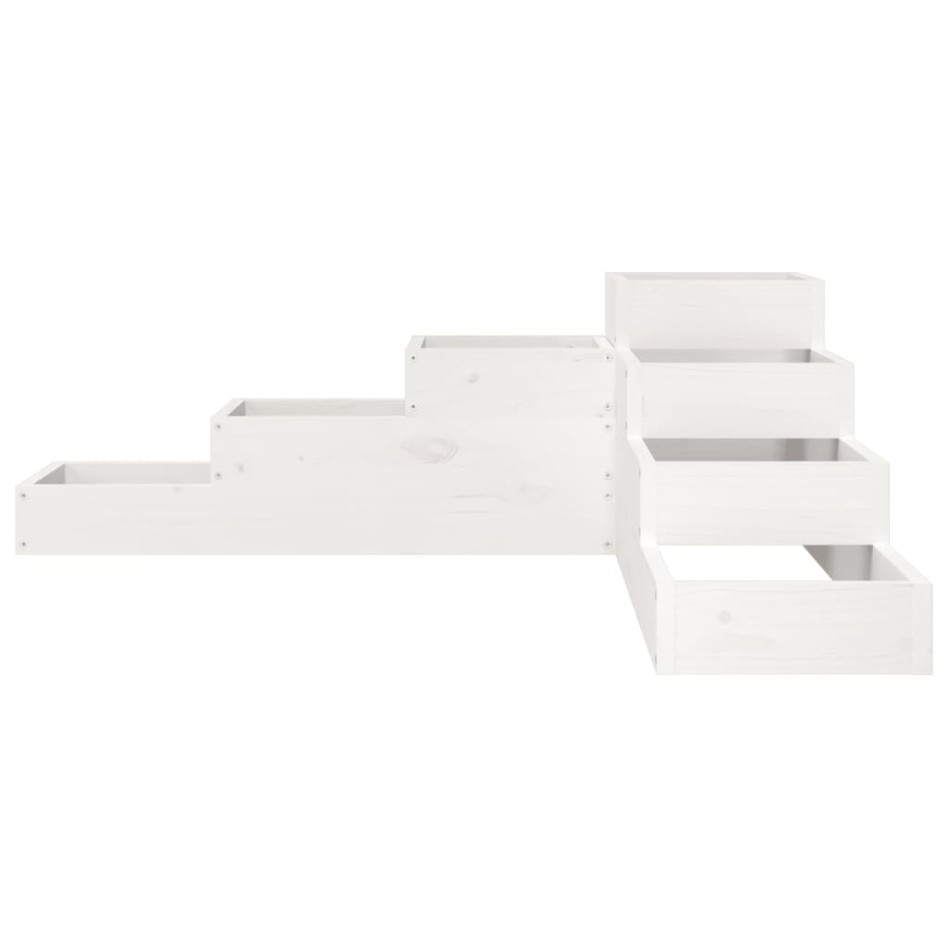 Jardinera 4 niveles madera maciza pino blanca 106x104,5x36