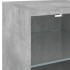 Muebles TV pared con LED 7 pzas madera ingeniería gris