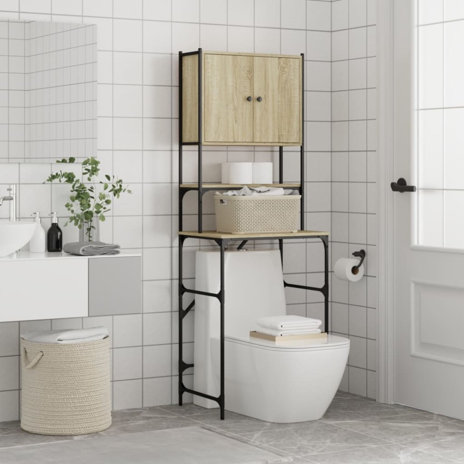 Armario de lavadora color roble Sonoma 68x48,5x194