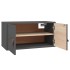Armarios de pared 2 uds madera maciza de pino gris 60x30x30