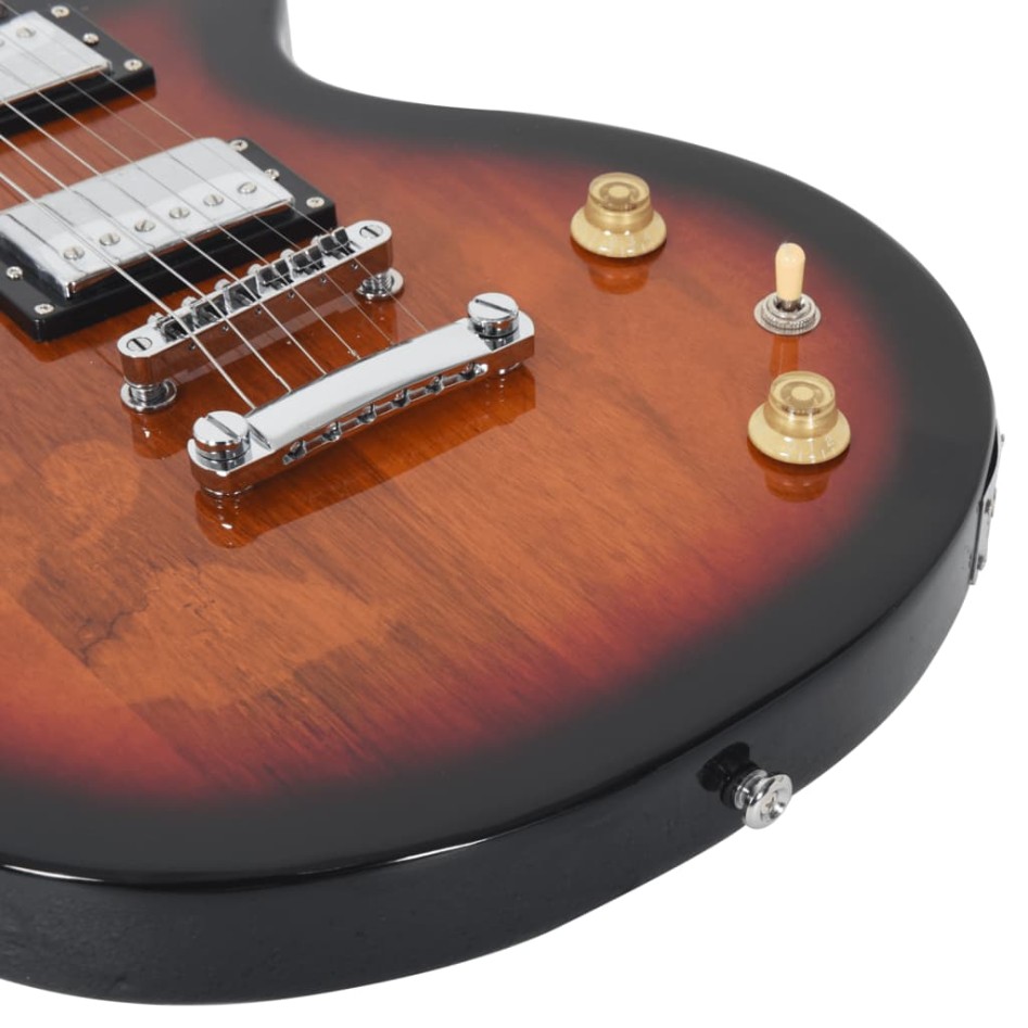 Guitarra eléctrica principiantes con funda marrón negro 4/4