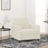 Sillón de terciopelo color crema 60