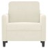 Sillón de terciopelo color crema 60