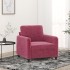 Sillón de terciopelo rojo tinto 60